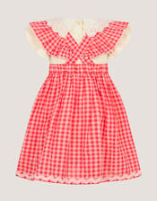 Baby Butterfly Gingham Top & Pinafore Dress Set, Pink (PINK), large