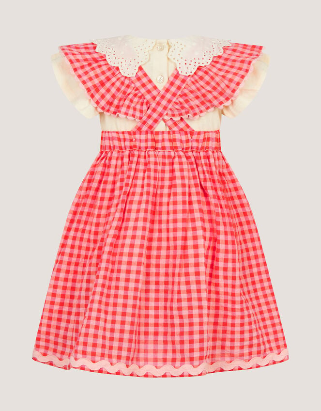 Baby Butterfly Gingham Top & Pinafore Dress Set, Pink (PINK), large