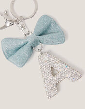 Bow Initial Bag Charm, Multi (MULTI), large