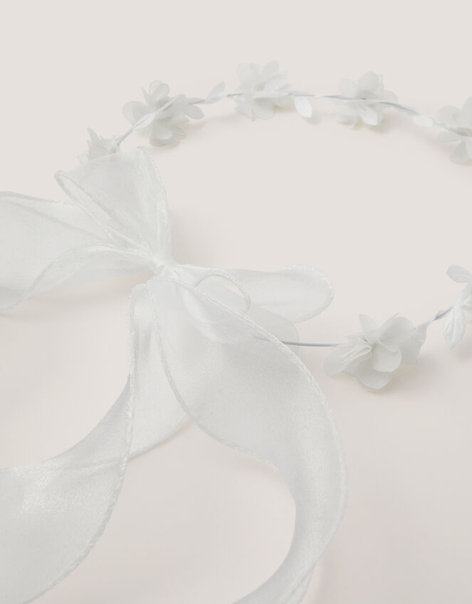 Floral Organza Garland Headband, , large