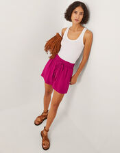 Paige High Waist Drawstring Shorts, Pink (PINK), large