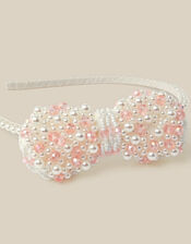 Beaded Bow Headband, , large