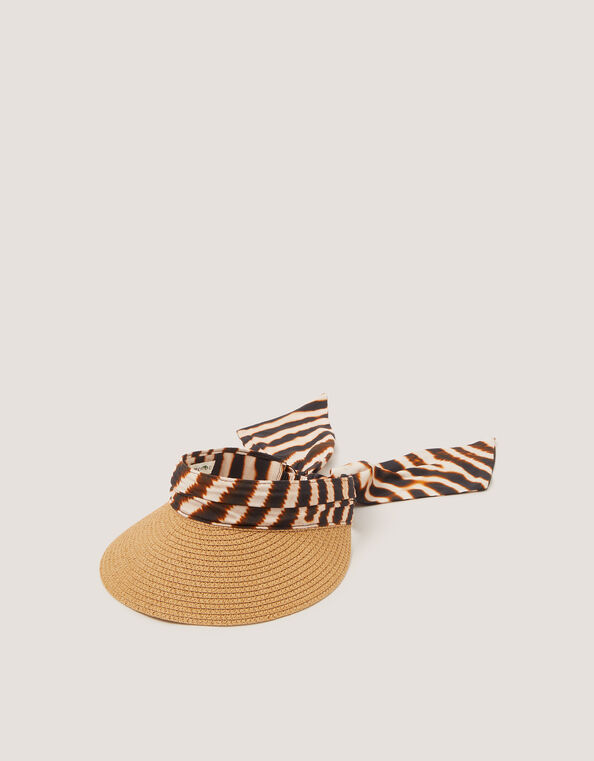 Erin Animal Print Sun Visor, , large