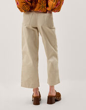 Hallie Regular Cropped Wide Leg Jeans, Natural (ECRU), large