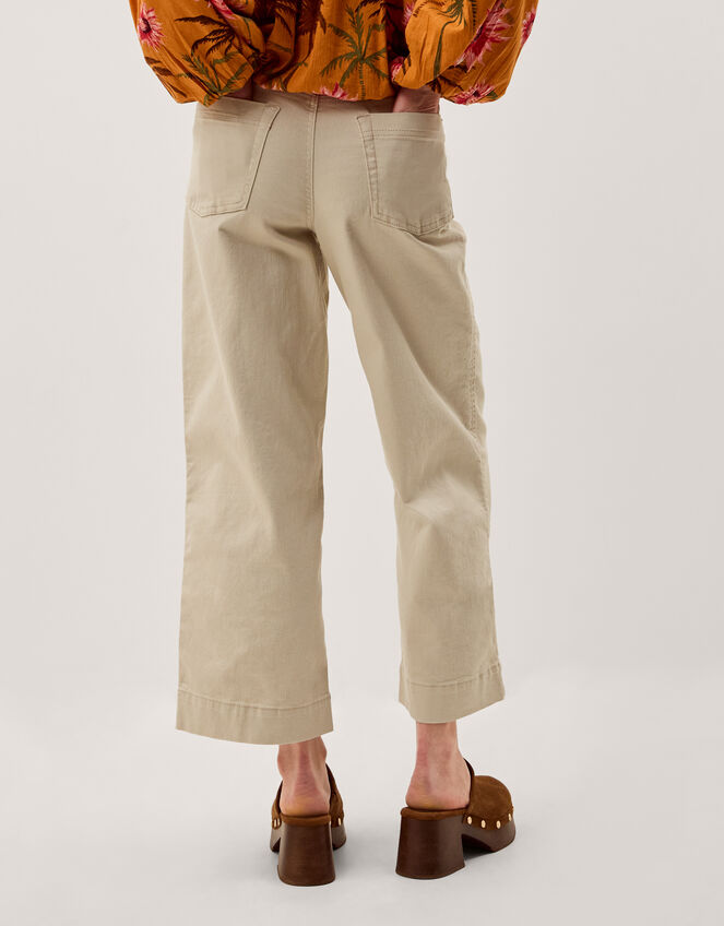 Hallie Regular Cropped Wide Leg Jeans, Natural (ECRU), large