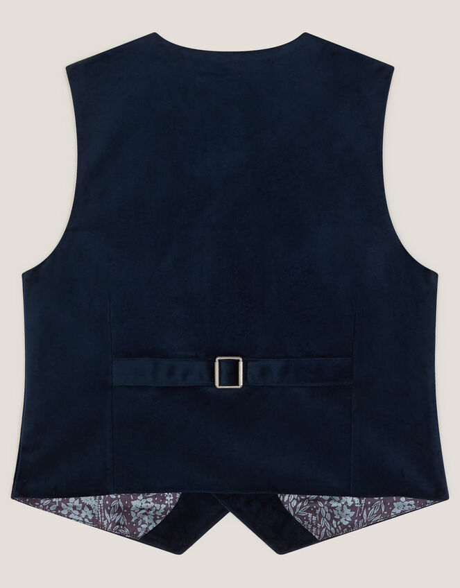 Velvet Waistcoat, Blue (NAVY), large