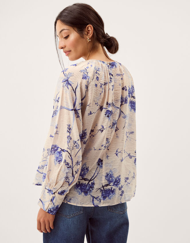 Jada Floral Print Blouse, Pink (BLUSH), large