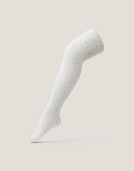 Glitter Spot Tights, Gold (GOLD), large