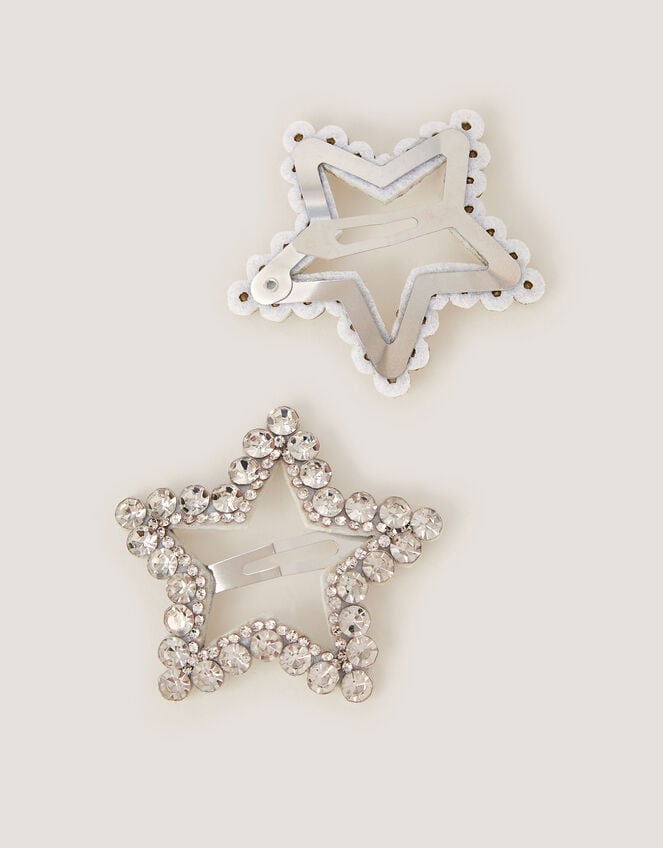 2-Pack Diamant&eacute; Star Hair Clips, , large