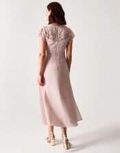 Monica Lace Midi Bridesmaid Dress, Pink (SOFT PINK), large