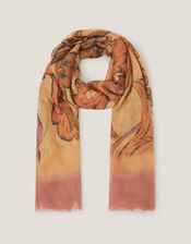 Hermione Floral Lightweight Scarf, , large