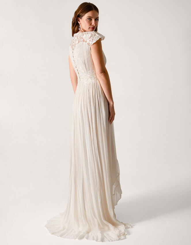 Arwen Embroidered Lace Wedding Dress, Ivory (IVORY), large