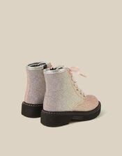 Toddler Ombr&eacute; Glitter Lace-Up Boots, Multi (MULTI), large