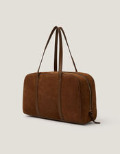 Cate Suede Bowler Bag, , large