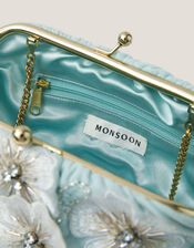 Mara Appliqu&eacute; Flower Clutch, , large