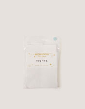 40 Denier Lace Tights, White (WHITE), large