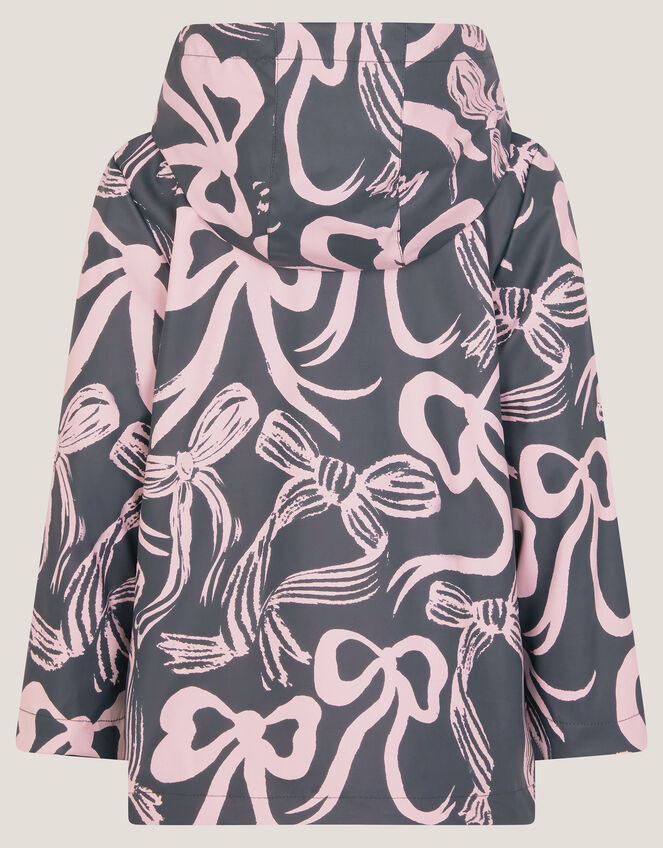 Bow Print Rain Mac, Blue (NAVY), large