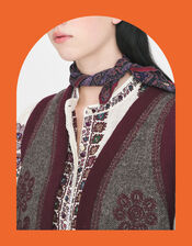 Antik Batik Tamari Printed Bandana, Red (BURGUNDY), large