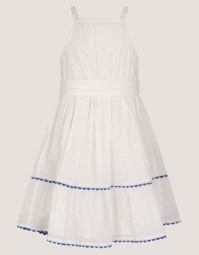 Shell & Palm Embellished Dress, Ivory (IVORY), large