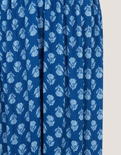 Floral Print Cut-Out Jumpsuit, Blue (NAVY), large