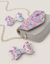 Confetti Glitter Bag & Hair Clips Set, , large
