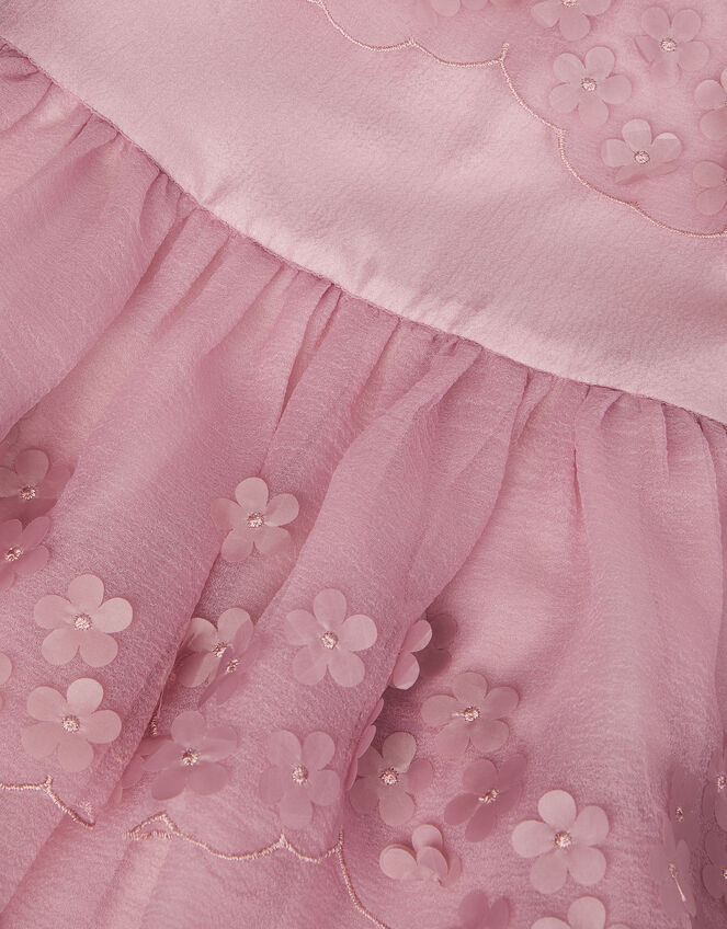 Rebecca Appliqu&eacute; Scallop Tiered Party Dress, DARK PINK, large