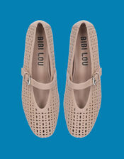 Bibi Lou Maia Mary Jane Ballet Flats, White (OFF WHITE), large