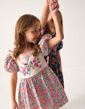 Embroidered Floral Dress, Multi (MULTI), large