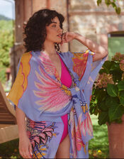 One Hundred Stars Crane Print Throwover Jacket, , large