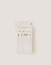 Baby 40 Denier Lace Tights, White (WHITE), large