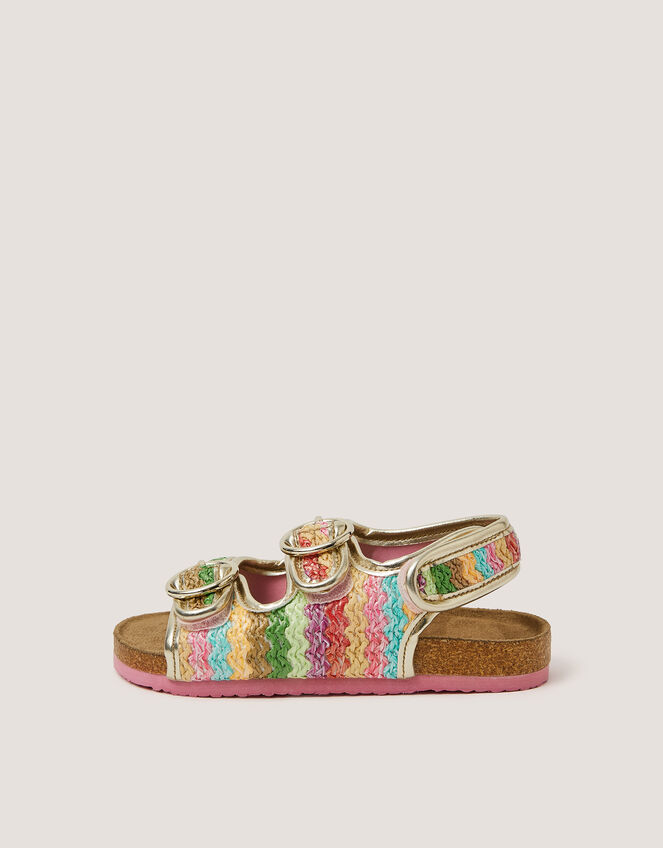 Rainbow Stripe Sandals, Multi (MULTI), large