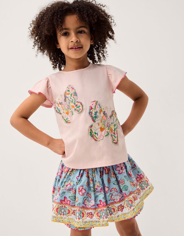 Adara Floral Print Skort, Blue (BLUE), large