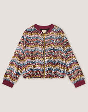 Sequin Bomber Jacket, Multi (MULTI), large