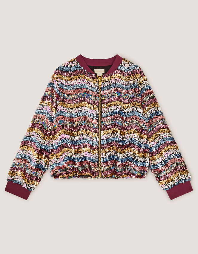 Sequin Bomber Jacket, Multi (MULTI), large