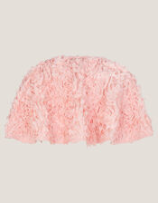 Rose Appliqu&eacute; Cape, Pink (PALE PINK), large
