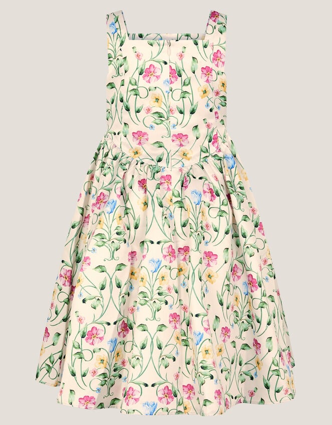 Dancer Floral Basque Party Dress, Multi (MULTI), large