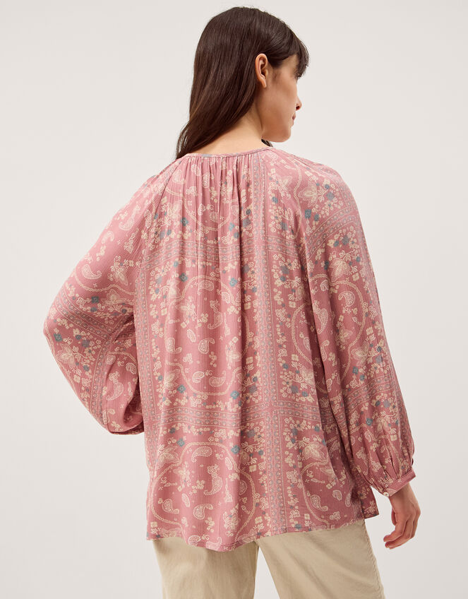 Mandy Paisley Print Blouse, Pink (ROSE PINK), large