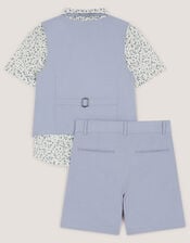 Oscar Floral 4-Piece Short Suit, Blue (BLUE), large