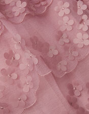 Baby Appliqu&eacute; Scallop Party Dress, Pink (DUSKY PINK), large