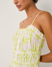 Adele Sleeveless Tropical Print Midi Dress, Green (LIME), large