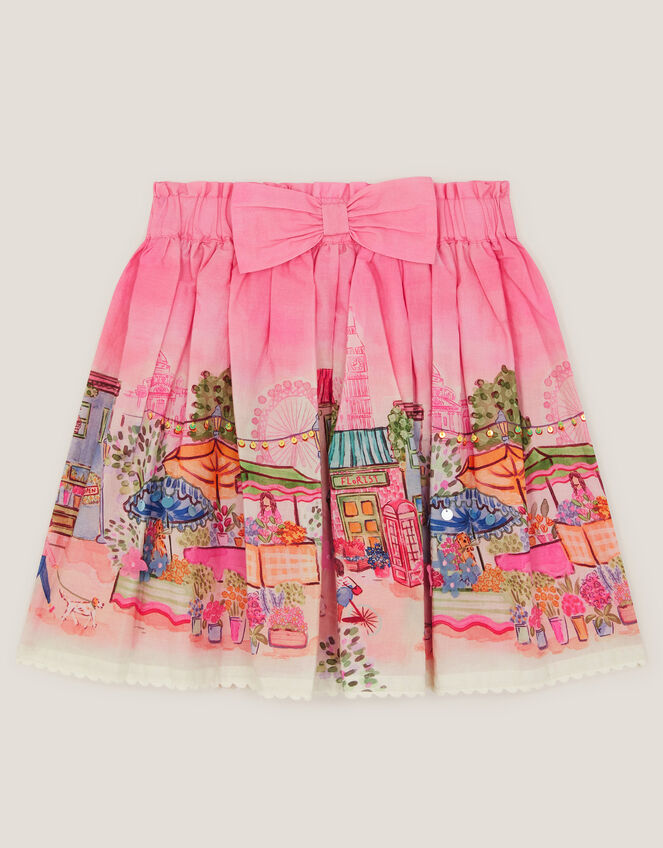London Scene Print Skirt, Pink (PINK), large