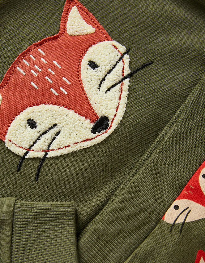 Newborn Fox Jumper & Leggings Set, Green (GREEN), large