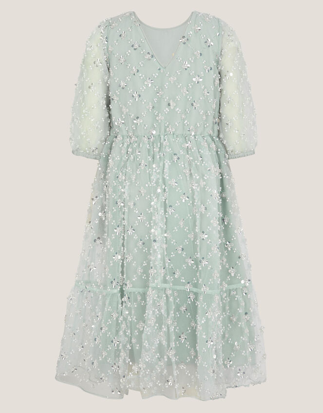 Gracie Embellished Long Sleeve Dress , Green (GREEN), large