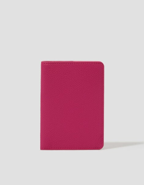 Faux Leather Passport Holder, Pink (PINK), large