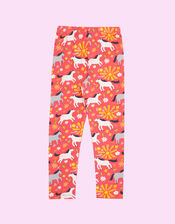 Frugi Libby Printed Leggings, Pink (PINK), large