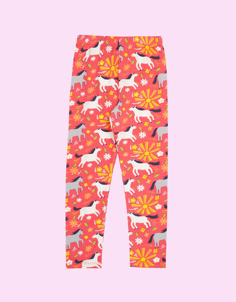 Frugi Libby Printed Leggings, Pink (PINK), large