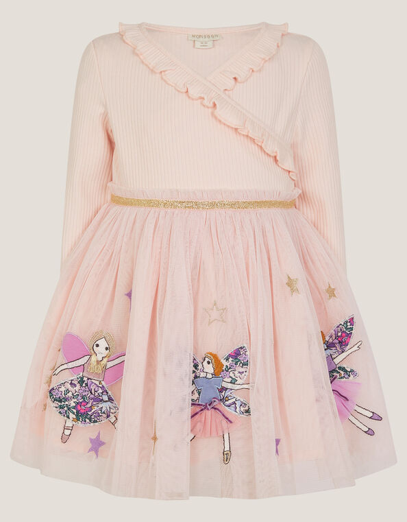 Baby Fairy Wrap Disco Dress, Pink (PINK), large