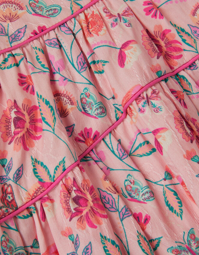 Baby Floral Print Jacquard Dress, Ivory (IVORY), large