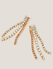 Gemstone Tassel Drop Earrings, , large