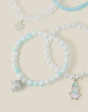 4-Pack Ombr&eacute; Snowflake Beaded Bracelets, , large